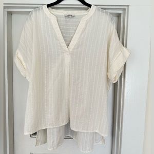 Madewell Lakeline Popover Shirt - Small - Off White
